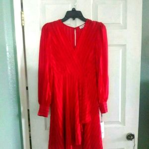 NWTS Calvin Klein Red Satin dress